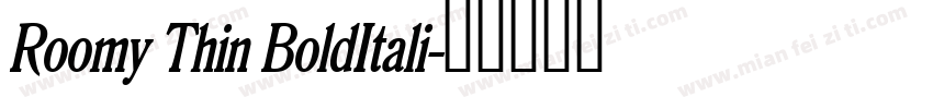 Roomy Thin BoldItali字体转换